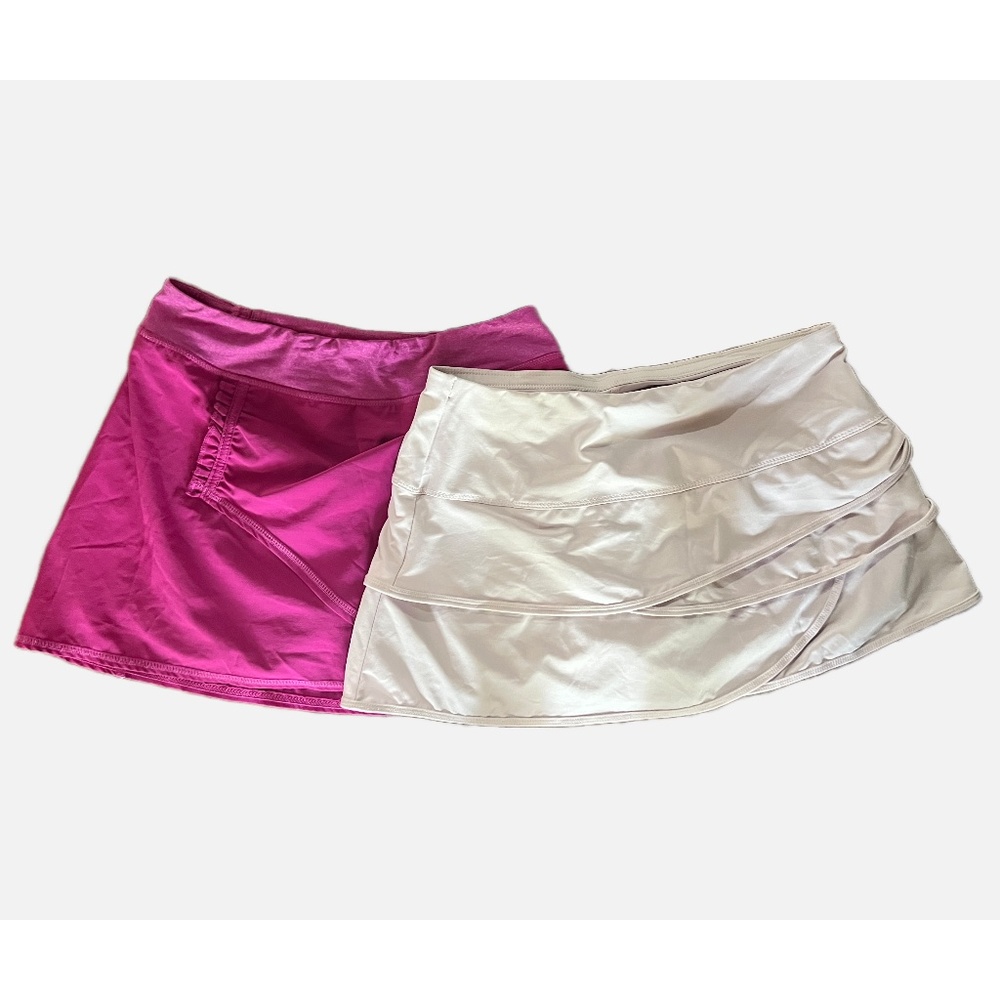 Lucky in Love Light Purple Tennis Skirt M and Kyodan Purple Tennis Skirt Small